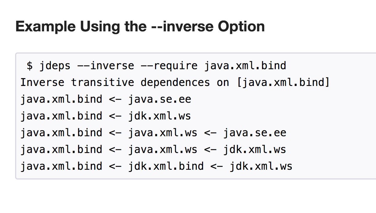 java's tweet photo. Use the jdeps command to launch the Java class dependency analyzer.

#Java

https://t.co/ZBhIHxFiQs https://t.co/xb8tFgB5UH