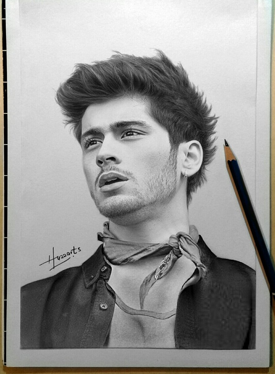 ArtRealism/Drawing of Zayn Malik. https://t.co/jqJuJAh4BI, image size:883x1200