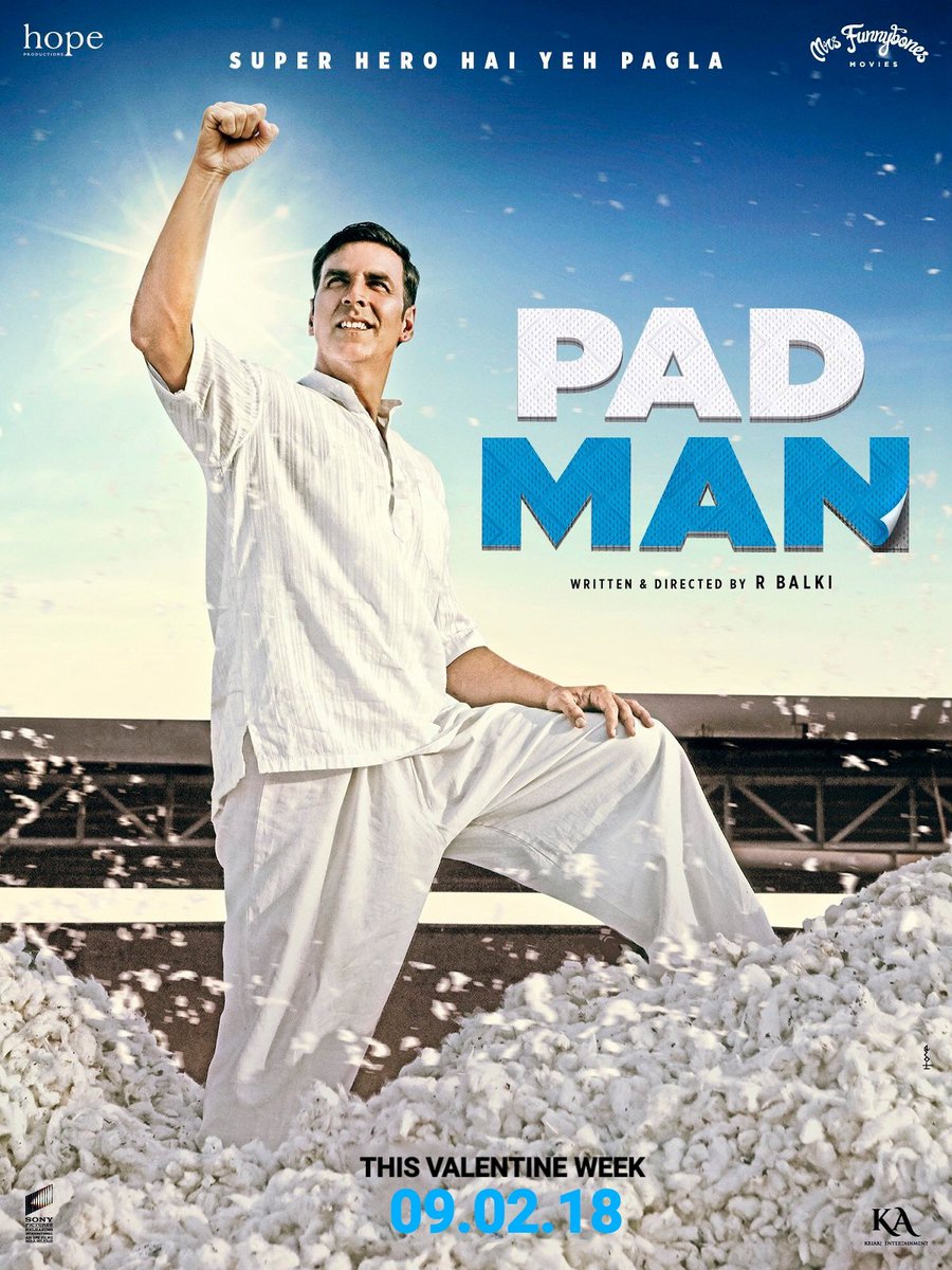 AbhinavSaxena9's tweet photo. #Padman comes on 9*2=18
MAD ONLY BECOME FAMOUS
@PadManTheFilm on #09feb2018
Only 10 Days to go.
#10DaysToPadman
@akshaykumar @radhika_apte @sonamakapoor @kriarj @SonyPicsIndia @mrsfunnybones @ZeeMusicCompany @PadManTheFilm https://t.co/d7xdOP1ahL