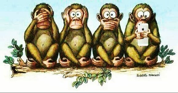 MarketingGerman's tweet photo. Finally the 4th monkey has shown up! This monkey is a combination of the other 3. He does not see, does not listen and does not speak #NewAge #fourwisemonkeys #SeenoevilHearnoevilSpeaknoevilDigitalnoevil #FourMysticApes #Mizaru #Kikazaru #Iwazaru #Digizaru https://t.co/VFgg5fFJDs