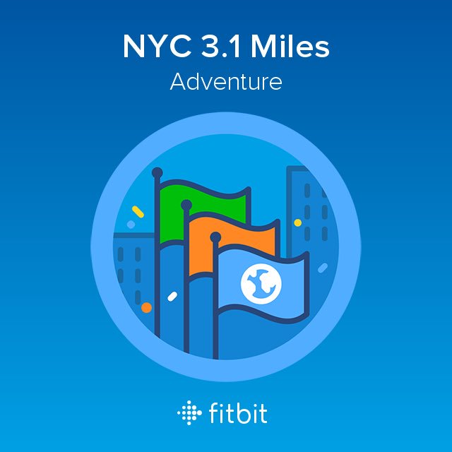 I did a Fitbit Adventure with #AbbottDash5k and earned the NYC 3.1 Miles badge! #MarathonFit