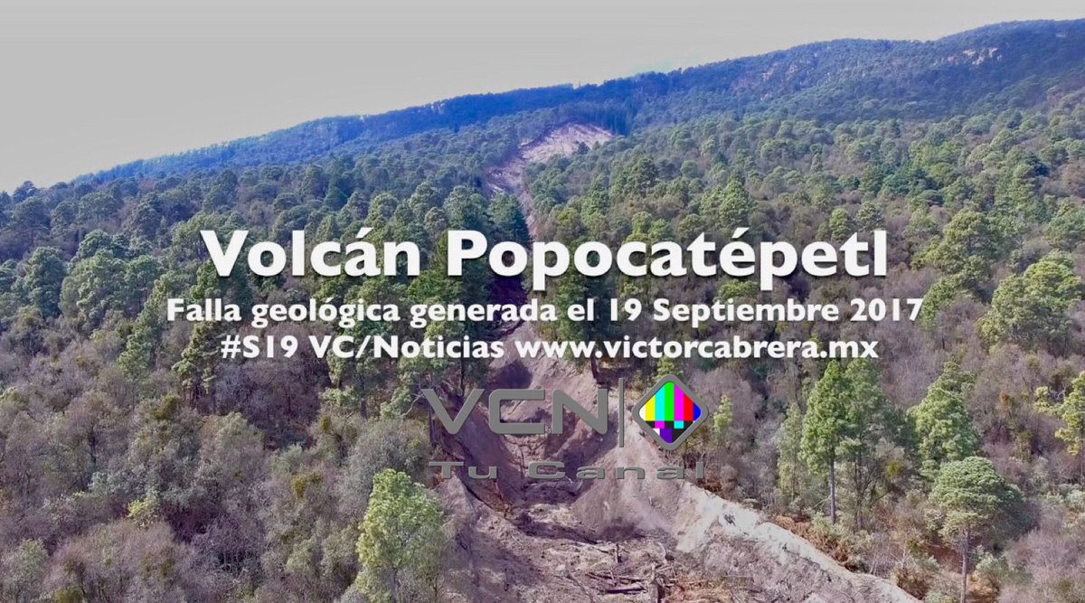 VCNRadio's tweet photo. @victorcabreramx te lleva a conocer la falla geológica del Popocatépetl originada por el sismo del 19 de Septiembre.
por @VCNTuCanal 
@CENAPREDMX #InvestiguemosJuntos 
https://t.co/bKMSU0baa0 https://t.co/bNybsIvNWV