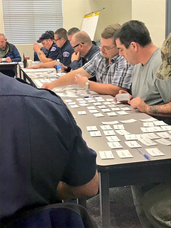 TMFPD's tweet photo. It's happening! TMFPD Captain’s Academy kicked off today. 20 members of all ranks are participating in coursework and exercises over the next four months to improve themselves and our organization. #Leadership https://t.co/OLoB6N1CbO