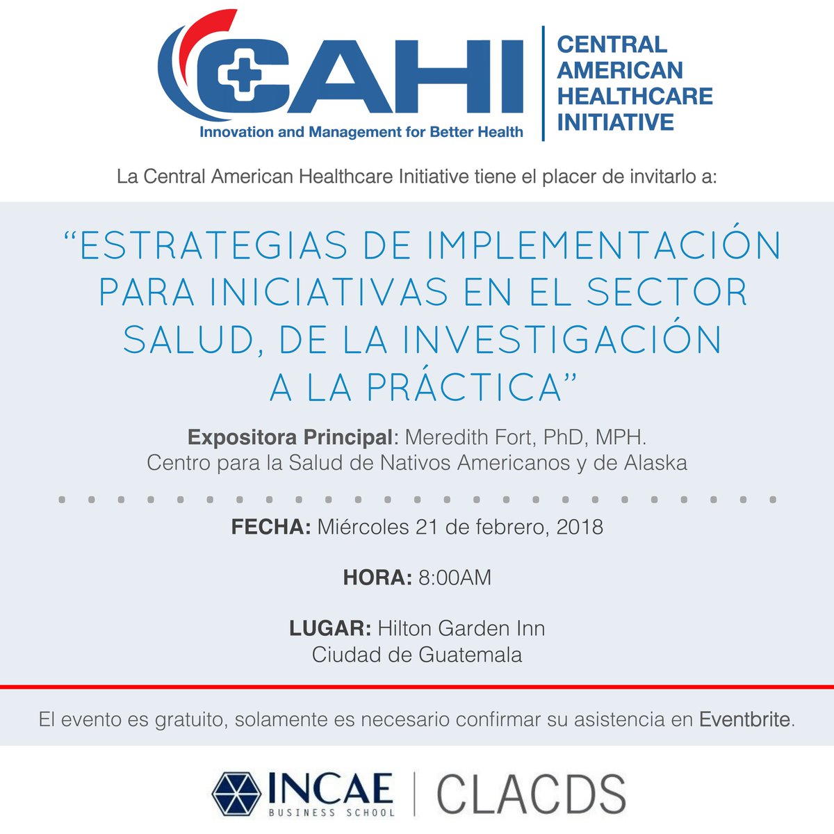 La Dra. Ugalde nos participa del CAHI en Guatemala es gratuito y abierto al público
