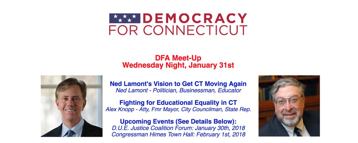 DFAinCT's tweet photo. Join our DFA-Fairfield County Meet-Up Wednesday night at the Silver Star Diner for Ned Lamont and Alex Knopp: https://t.co/DesbsDZzVd https://t.co/8U9Ht3fL4y