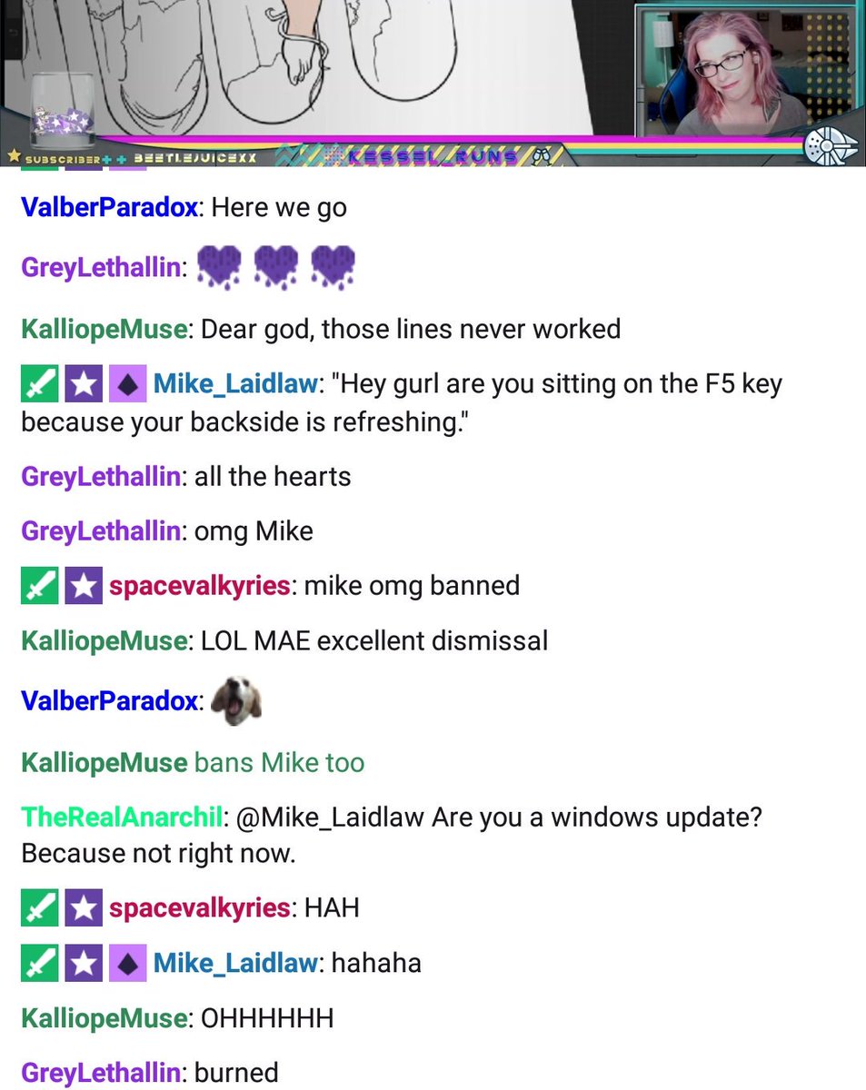 Greylethallin's tweet photo. #twitch  #badlines @Mike_Laidlaw @kessel_run  Told you I had to snap this... Mae your face makes it though https://t.co/islAxH7sGu