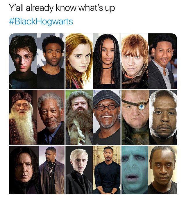 thememehole420's tweet photo. The #BlackHogwarts Collection https://t.co/QhnK6UHGS0