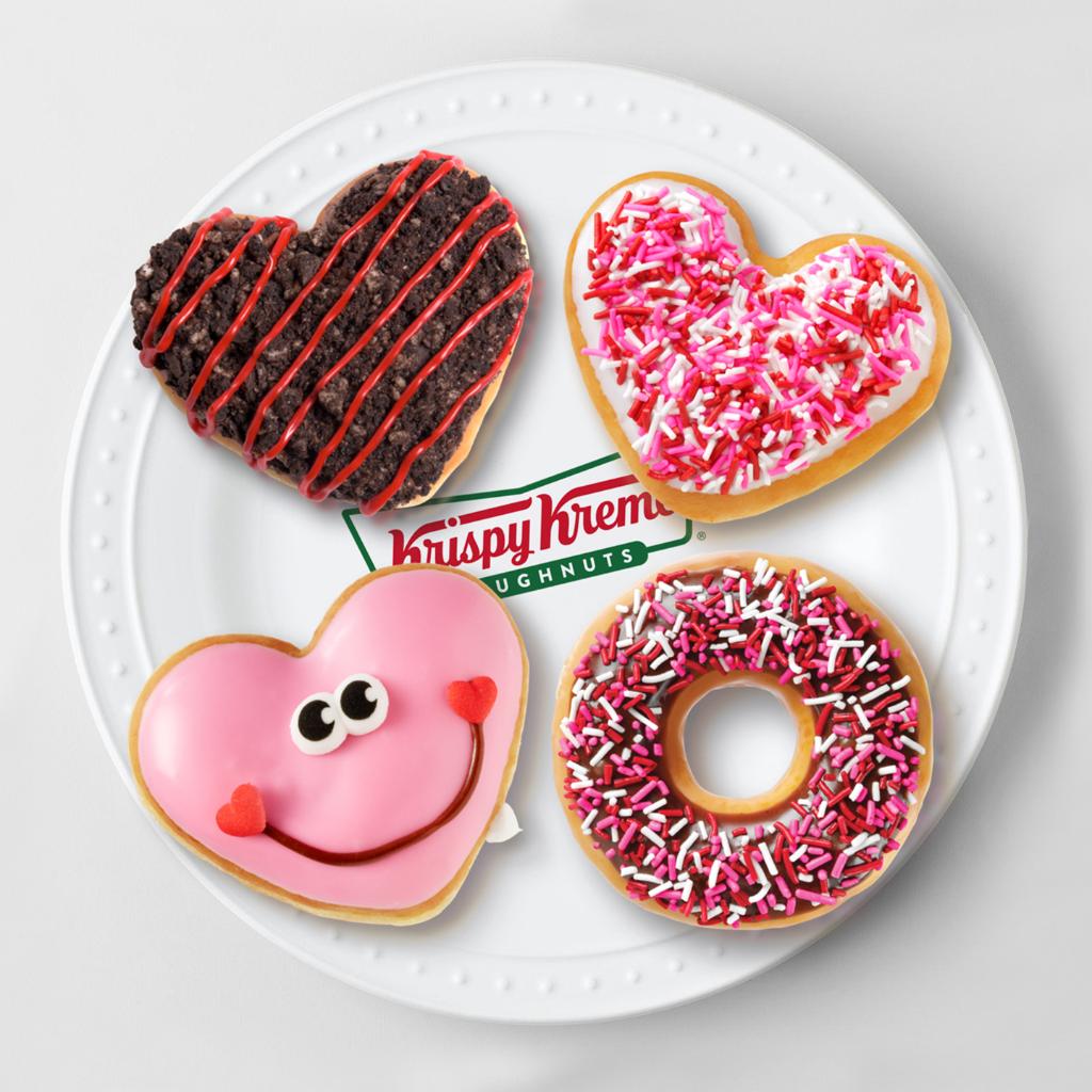 krispykreme's tweet photo. Valentines Doughnuts are here! Stop by today and pick up these adorable treats for the love in your life. https://t.co/MT9qOgEw9q (US/CAN) https://t.co/L7AvyGAChN