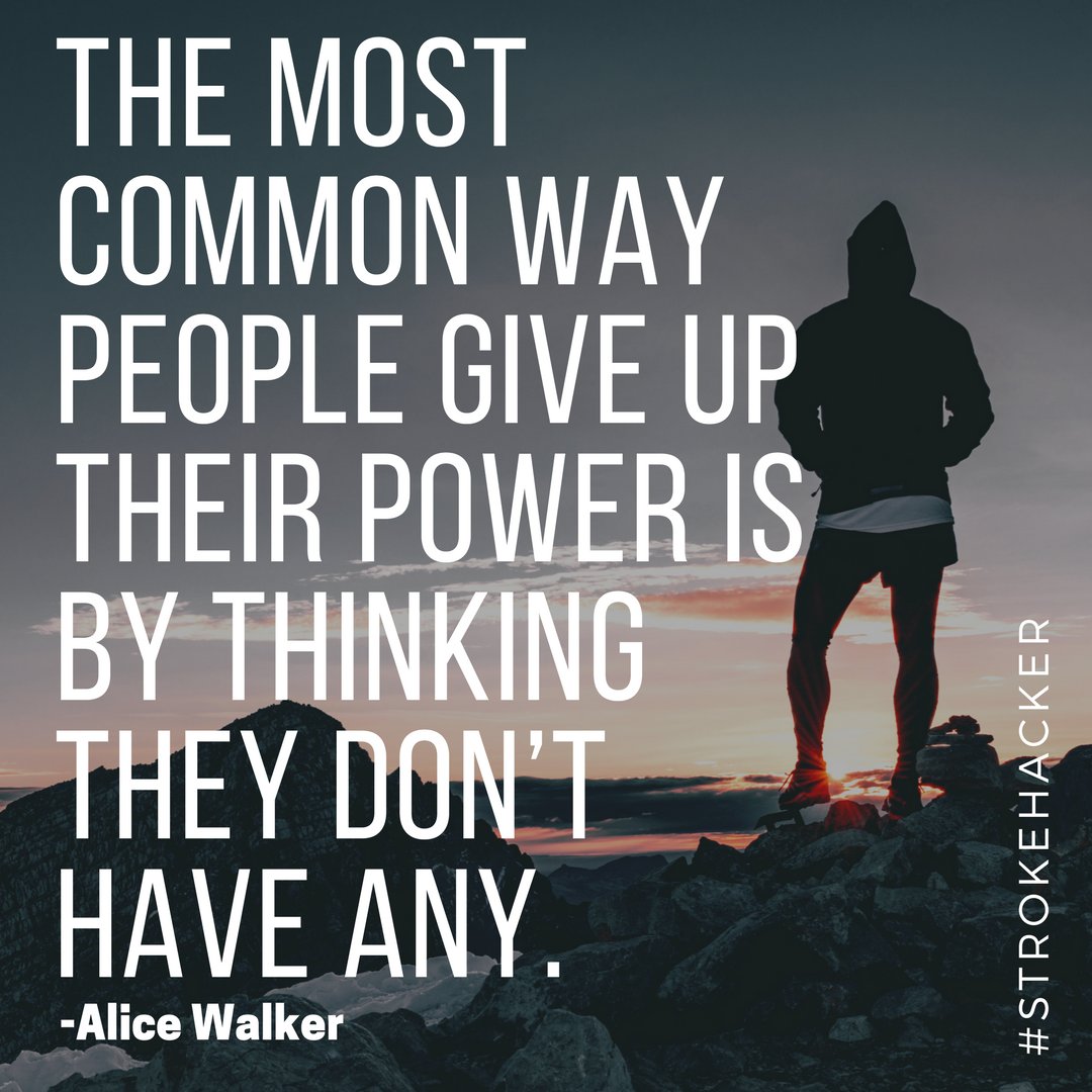 seanentin's tweet photo. You have the power within #strokehacker . Never give up. https://t.co/bEZPKo1RKT