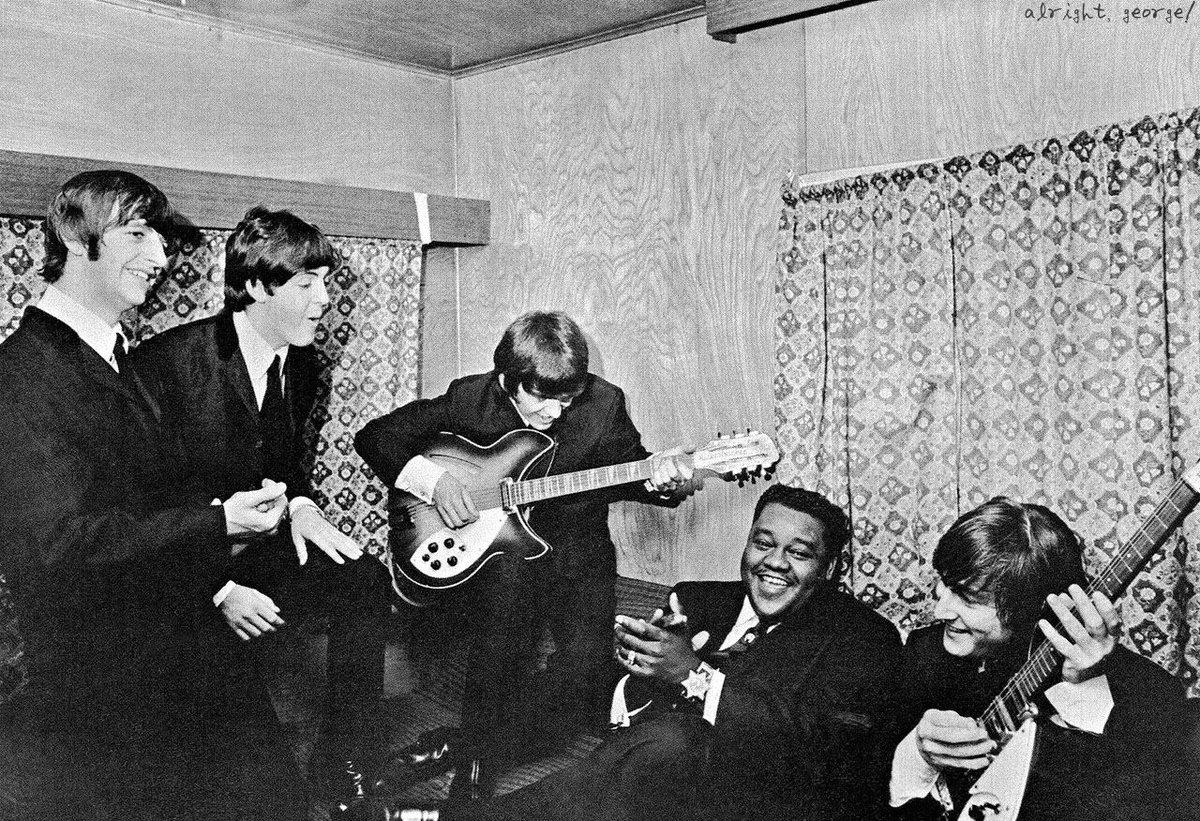 The Beatles &amp; Fats Domino! #Beatles #FatsDomino #JohnLennon #RingoStarr #GeorgeHarrison