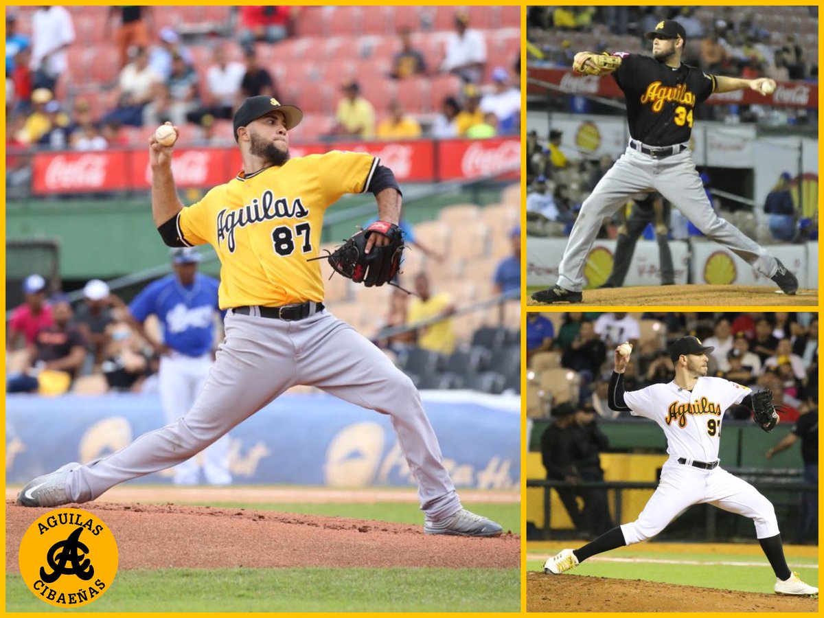 aguilascibaenas's tweet photo. #RotaciónAguilucha para los últimos tres juegos de la #SeriFinalLIDOM:

Juego #4 - Richelson Peña RHP
Juego #6 - Miguel Peña LHP
Juego #7 - Yunesky Maya RHP *

* Si es necesario https://t.co/hGHeGGuZTg