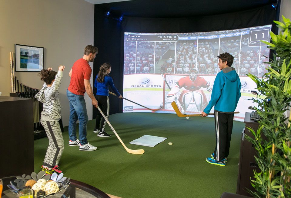 SwingTrack's tweet photo. With SwingTrack, you get more bang for your buck! On top of a golf and multi-sport simulator, it's a great home theater system for streaming the big game, watching movies, and playing video games! https://t.co/QAbbhVFcAb https://t.co/7s2X7VAmWH