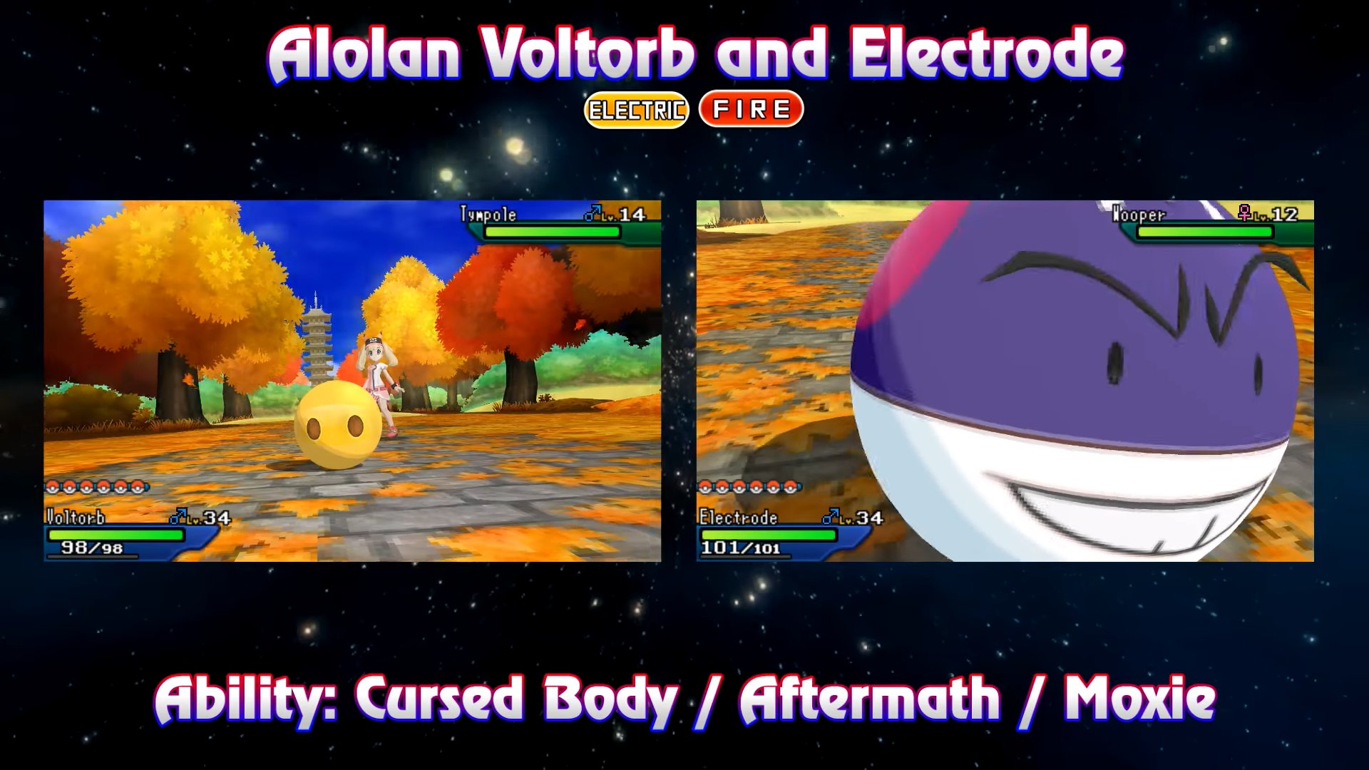 Alolan Voltorb & Electrode Showcase in Pokémon Star (3DS Rom Hack