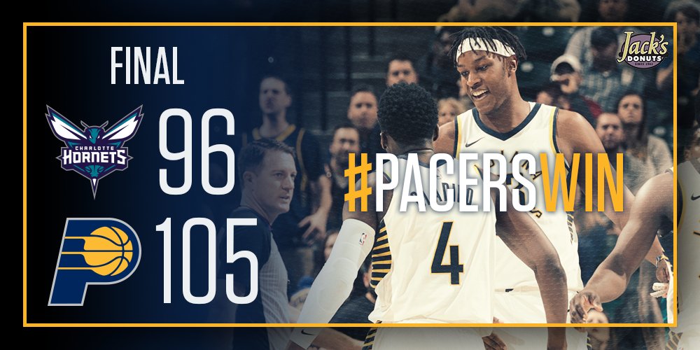 Pacers's tweet photo. Final score: #PacersWin! https://t.co/Z48zitMgEk