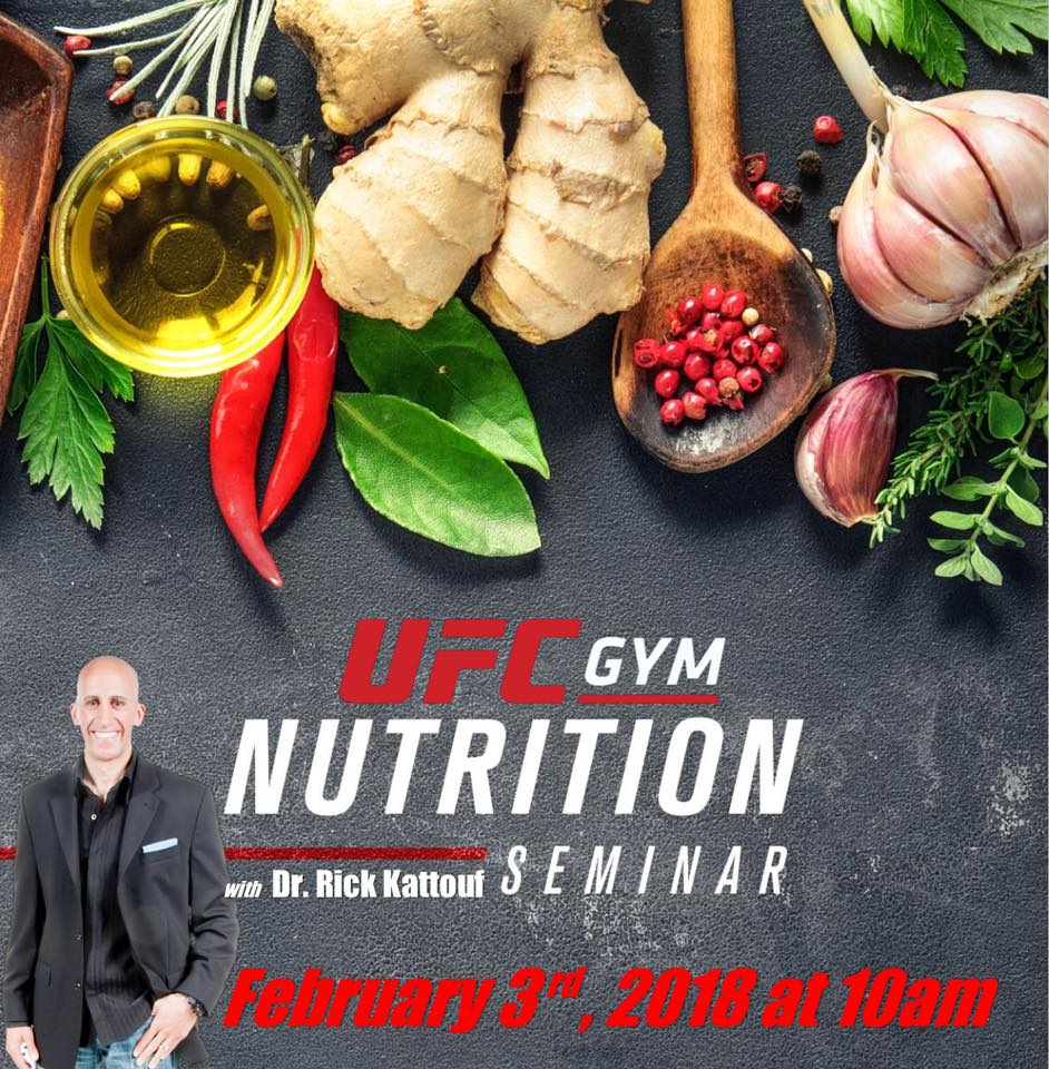 UFCGYMGVille's tweet image. Join us this #Saturday for @CoachKattouf NUTRITIONAL SEMINAR with Dr. Rick Kattouf! Its #FREE &amp;amp; #OPEN to the public! Come at 10am to @UFCGYMGVille &amp;amp; learn more about nutritional tips/tricks from the #PROFESSIONAL!