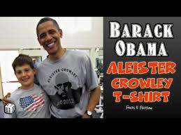 @antischool_ftw #ObamaAntichrist Just check out his stylin' Alastair Crowley Tshirt.