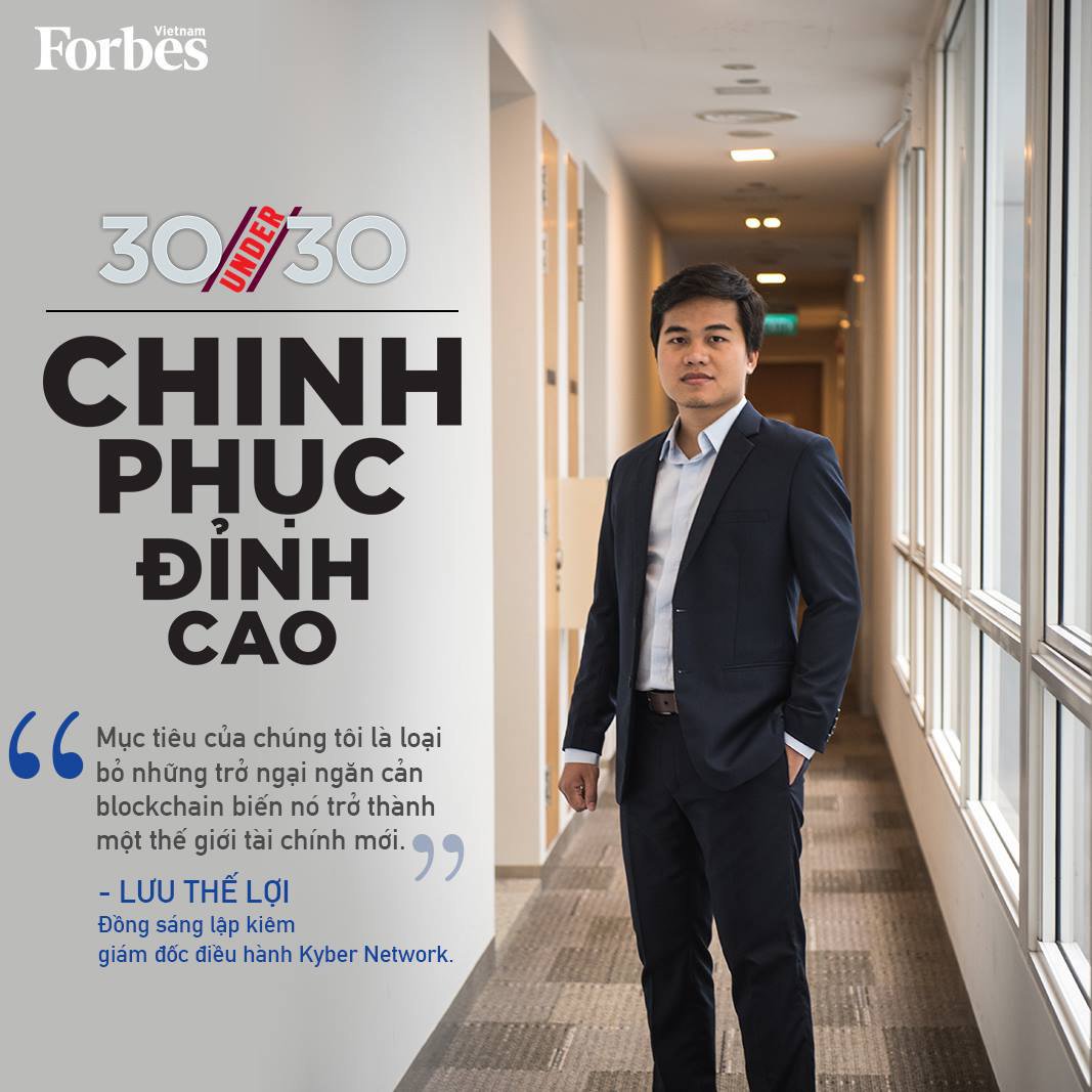 Congratulations Kyber Network CEO <a href="/loi_luu/">Loi Luu</a> for being selected for <a href="/ForbesVietnam/">Forbes Vietnam</a> 30 under 30 !! 😀