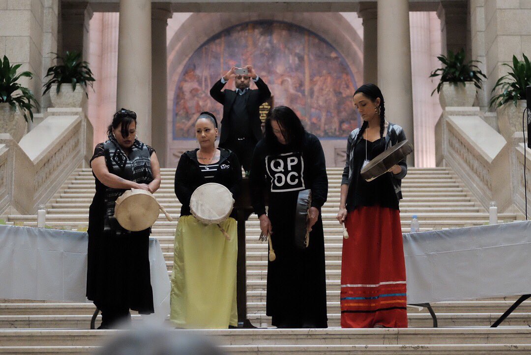 WabKinew's tweet photo. Candlelight vigil for the anniversary of the Quebec City Mosque Shooting:
Mourning those we lost...
Honoured to be allowed to show solidarity...
Inspired by the grace of the Islamic community who brought us together in peace and prayer https://t.co/sAfk3KokbL