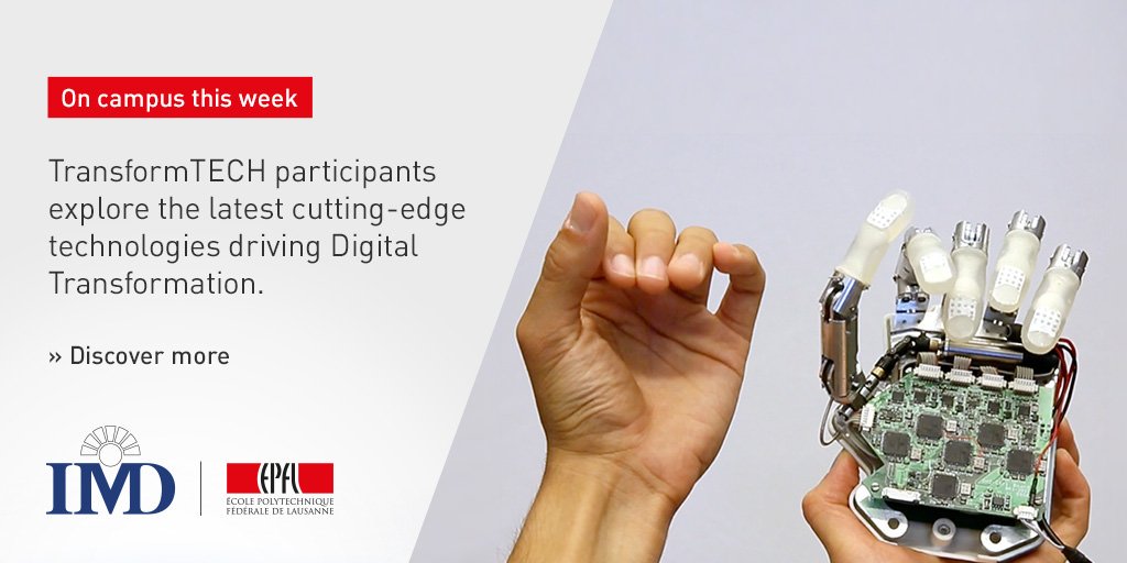 IMD welcomes participants of TransformTECH on campus this week for our new joint program with #EPFL. Find out more: bit.ly/2DLYVIZ #IMDImpact