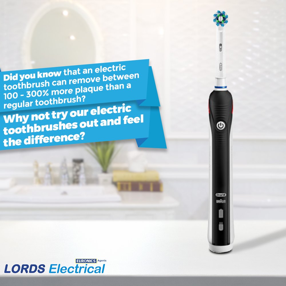 Did you know that an electric toothbrush can remove between 100 - 300% more plaque than a regular toothbrush? Experience the difference for yourself and invest in an electric toothbrush today bit.ly/2rwvLrt