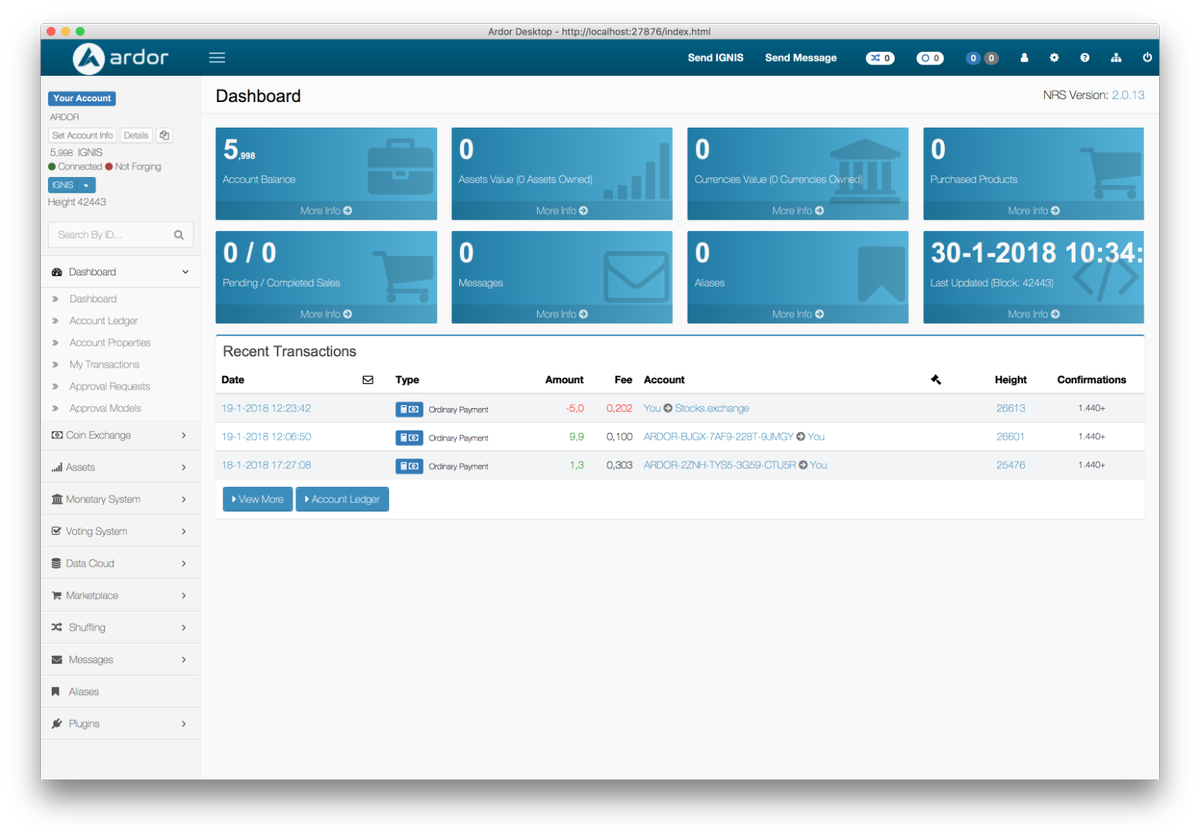 IGNISguide's tweet image. #IGNIS on #Ardor has one of the easiest wallets, but still so much to do there: 
- Coin Exchange
- Asset Exchange
- Monetary System
- Voting on blockchain
- Store data in Data Cloud
- Decentralized Marketplace
- Privacy with Shuffling
- Encrypted Messages
ardorplatform.org