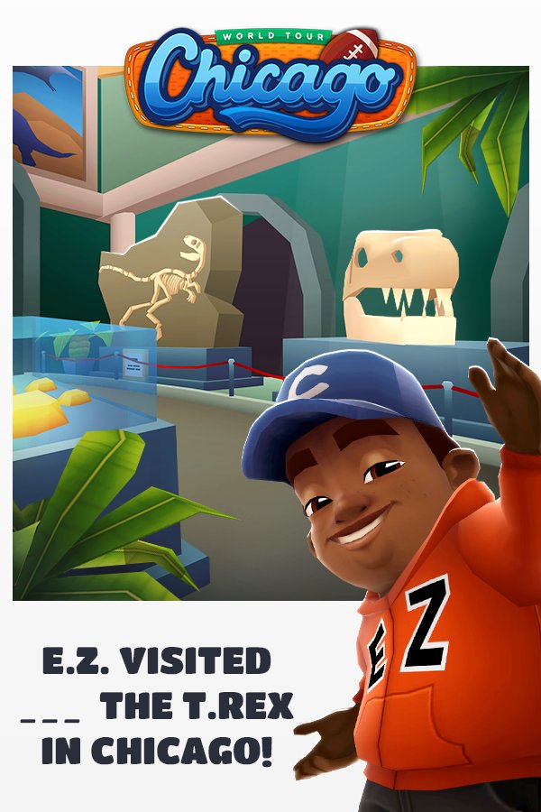 Subway Surfers World Tour 2018 - Chicago - New Character E.Z.