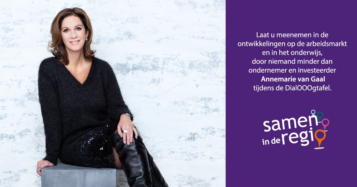 Ondernemer Annemarie van Gaal trapt 1 maart onze DialOOOgtafel af! Kom langs en praat mee met ondernemers, overheid en onderwijs over de actuele onderwerpen arbeidsparticipatie, innovatie in het onderwijs, LAB-20 en SROI. U meldt zich eenvoudig aan via buff.ly/2BD1Dui