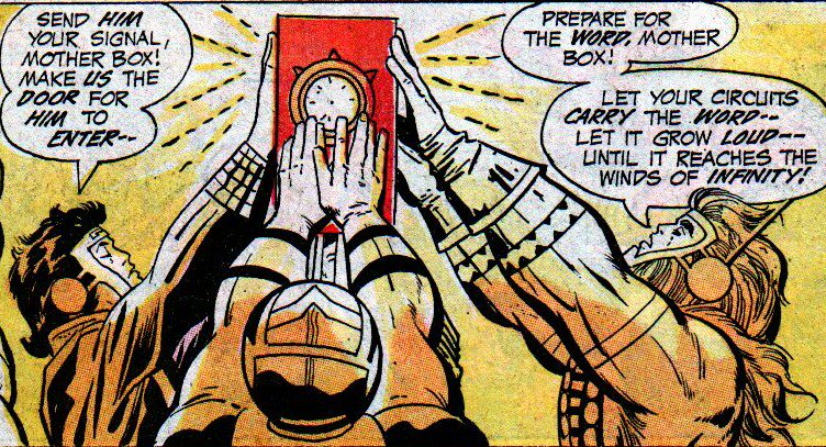 InfinityMan_'s tweet image. Infinity Man lives outside of the human perception of space/time.He is summoned when needed by the young @JackKirbyNewGod called the @ForeverPeople_. They all touch @MotherBox_ together and exclaim TAARUU!When they complete the ritual, they change physical place with Infinity Man