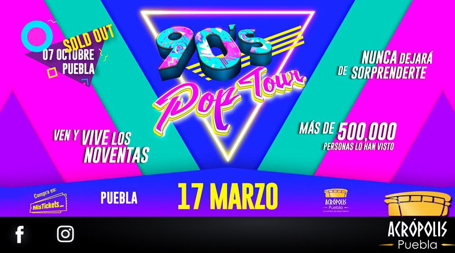 OrbitadelEspect's tweet photo. Vamos todos “bailandooo, cantandooo…” 🎶 para disfrutar el @90sPopTour #EnVivoEn @AcropolisPuebla este 17 de marzo https://t.co/KJph3utHOG https://t.co/Sznwz0LsIh