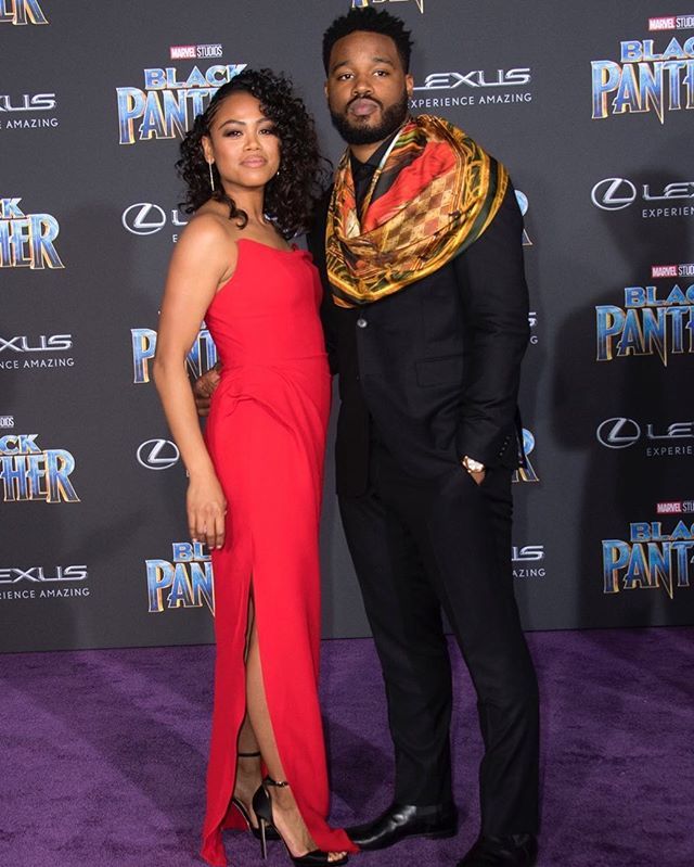 Director #RyanCoogler and fiancé #ZinziEvans take over his #blackpanther purple carpet. #YBFCoupledom ift.tt/2DVRluG