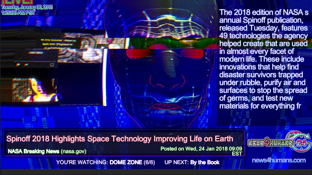 DOME ZONE: Spinoff 2018 Highlights Space Technology Improving Life on Earth nasa.gov/press-release/… #technology