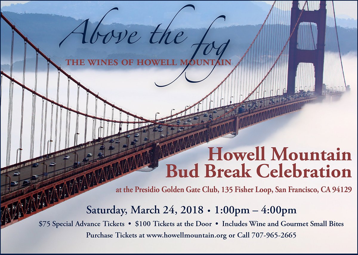 Howell_Mountain's tweet photo. #winelovers INDULGE YOURSELVES in 33 @Howell_Mountain #wineries on Sat. March 24 from 1-4pm @presidiosf Golden Gate Club in SF!  $75 tickets at https://t.co/Qy362BAGUA https://t.co/LfUIcaVK1l