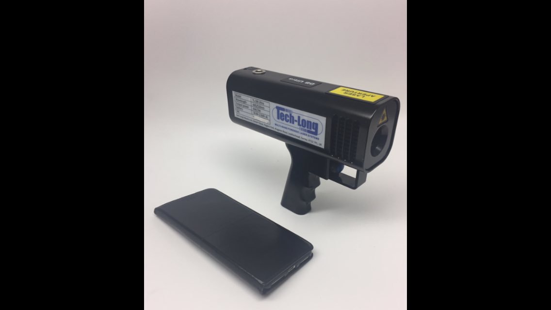 TechLongLtd's tweet photo. The new DB Ultra Laser, dual wavelength capability with 6w of power, but the size of a smartphone .
Lightweight, durable, powerful and easy to use at any crime scene.
#GivingCSIsThePower
s.murphy@tech-long.global https://t.co/0mXMD30ZoF