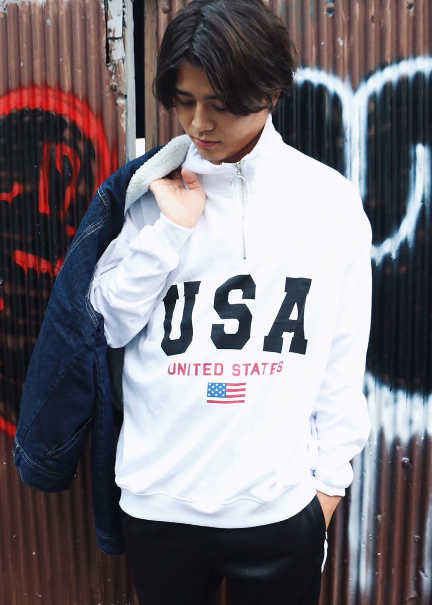 Spinns スピンズ Official Na Twitteru Usaロゴ ハーフジップsw フロントのusaロゴがコーデに映える ハーフジップスウェットが入荷 豊富なカラバリで女の子が ビックシルエットで着こなしても Cuteですね Webストアでget T Co