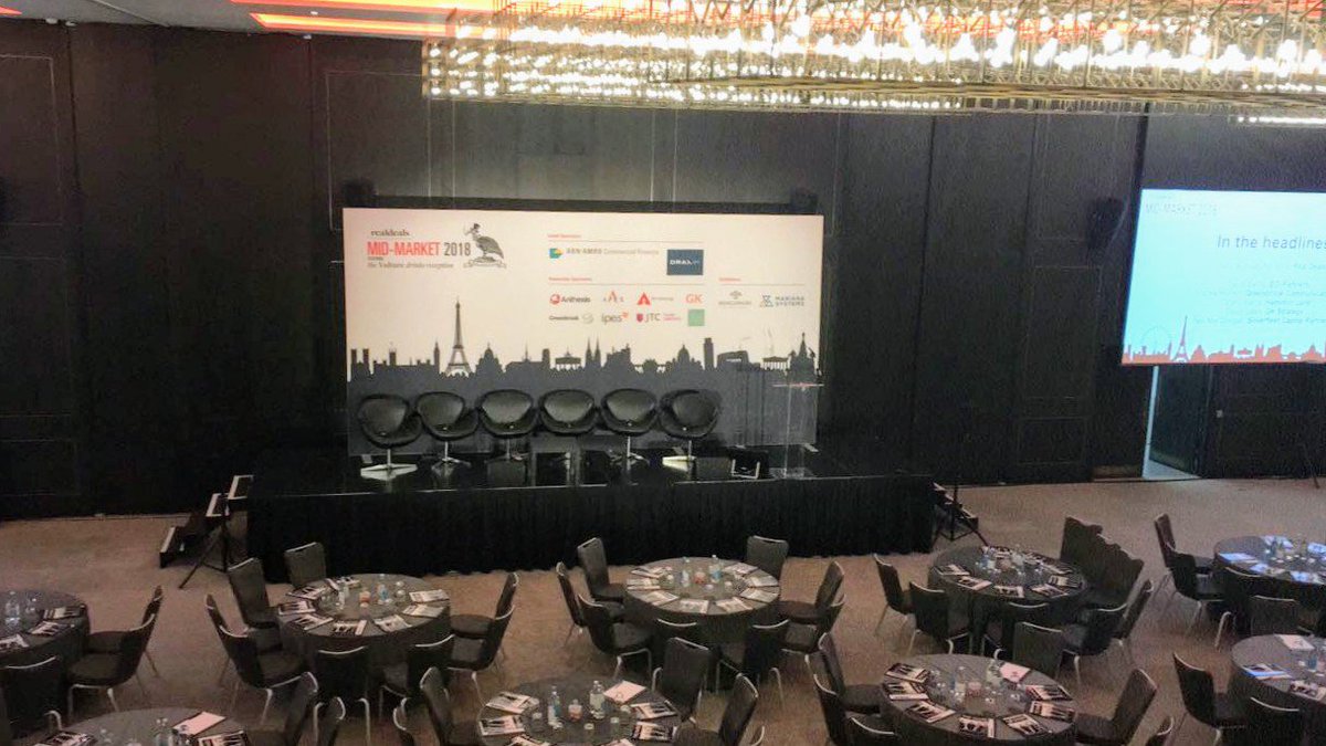 IpesPEFS's tweet image. The stage is all ready for the @RealDealsEU Mid-Market 2018 conference in #London. #PrivateEquity