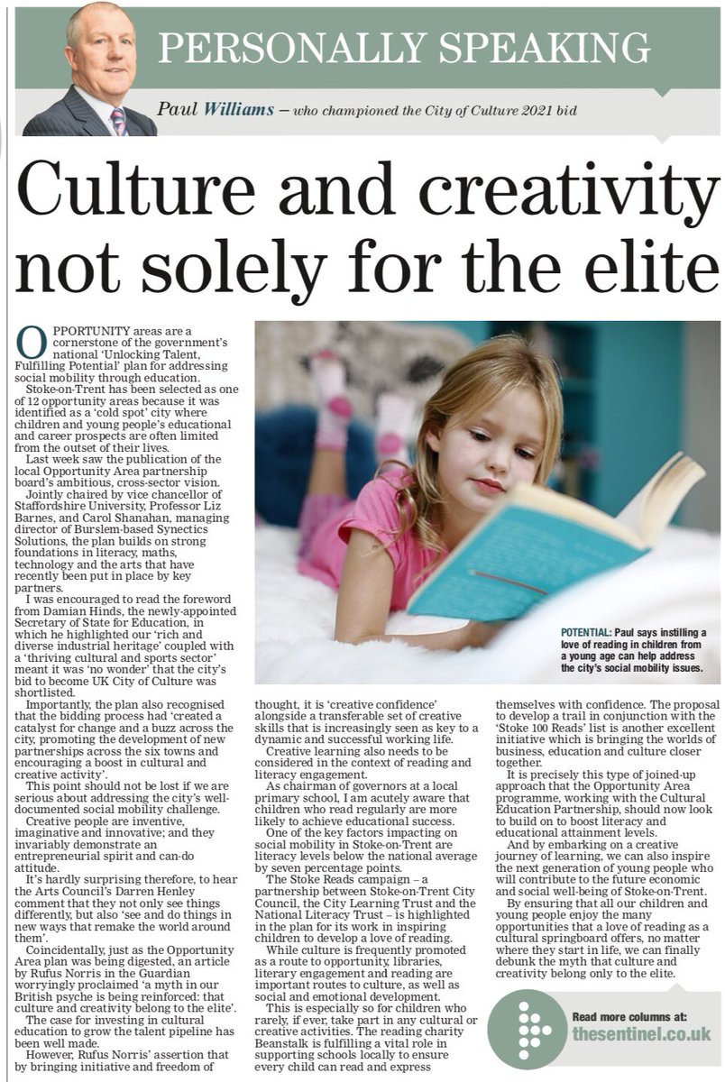 PaulWilliams207's tweet photo. @bbc5live @StokeCEP is working hard to ensure that creative subjects become North Staffordshire’s ‘calling card’. #STEMintoSTEAM https://t.co/o4yGnYe64t