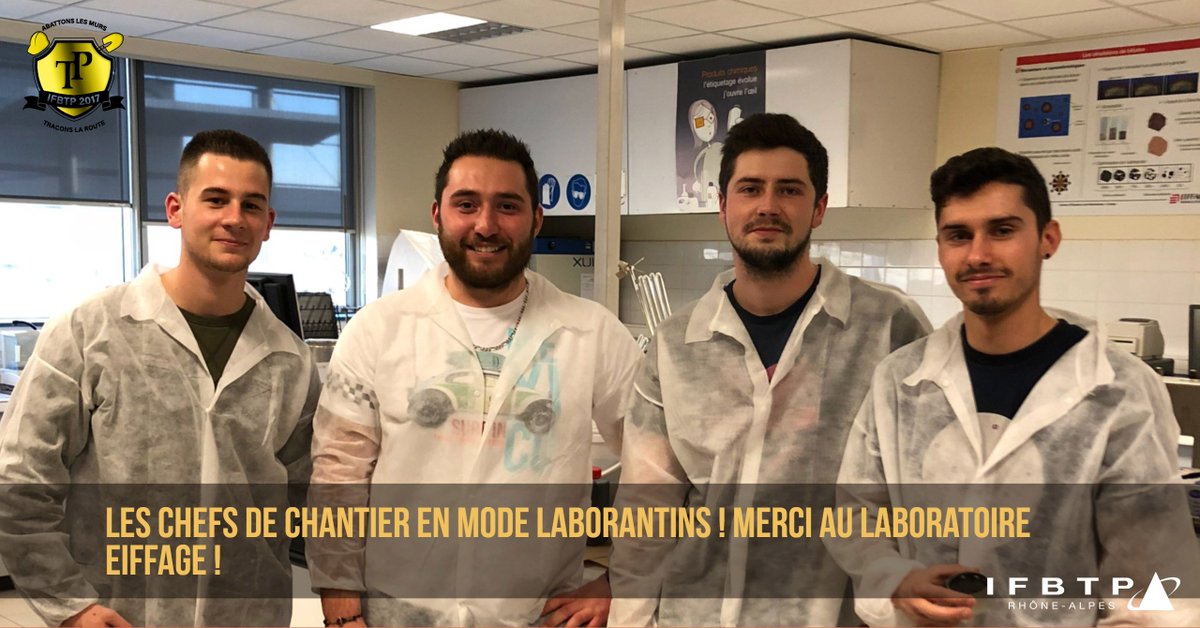 Les chefs de chantier en visite du laboratoire Eiffage. Une super journée, riche en découvertes et en expériences ! Merci au Laboratoire Eiffage. <a href="/EiffageFR/">EIFFAGE SA</a>