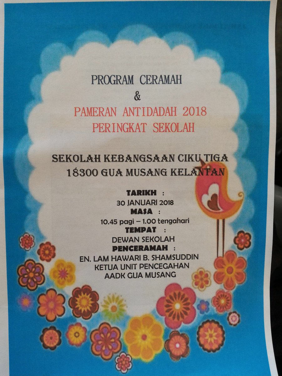 aadkgm's tweet photo. Progrm ceramah &amp; pameran SK Chiku 3 @aadkkelantan https://t.co/DR9L0bU3nX