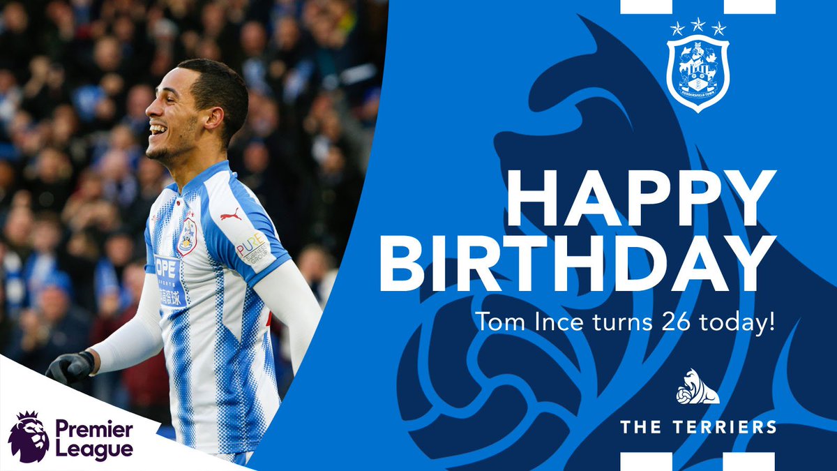htafc's tweet photo. ๐ A Happy 26th Birthday to #htafc winger Tom Ince today!
He faces the club where he started his career, @LFC, in tonight's 8pm kick-off
(DTS) https://t.co/zN7xp3OvrO