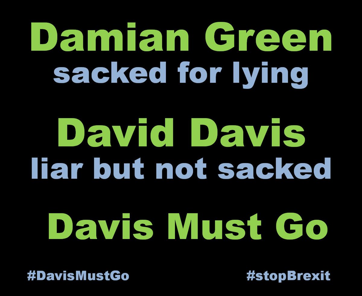 Sheardyweirdy's tweet photo. @sirstan74 @DavidLammy @paulstpancras @DavidDavisMP @DavidDavisMP is guilty of serial contempt. The only reason he hasn't been formally found in contempt is that as a leading quitter he has a free pass to lie and flout the Ministerial Code. #DavisMustGo he's a liability and is now damaging the interests of the country. https://t.co/OoYeC1I9qa