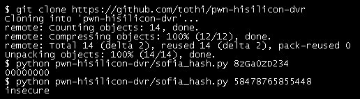 It's possible to first preimage attack dahua hashes. They are used in many CCTV camera systems. Proof in screenshot.