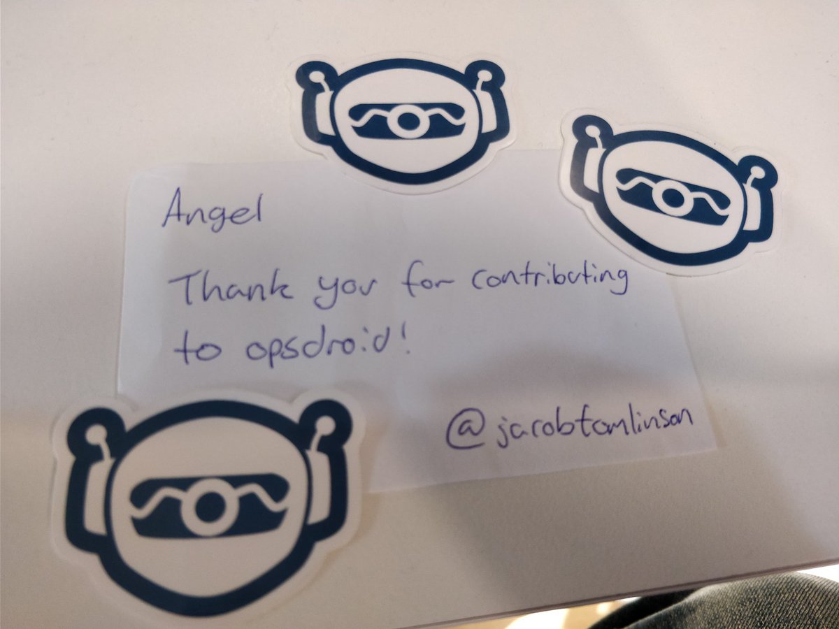 anxodio's tweet photo. Thank you @_JacobTomlinson for developing and maintaining #opsdroid, it's amazing! https://t.co/hByfM6xsni