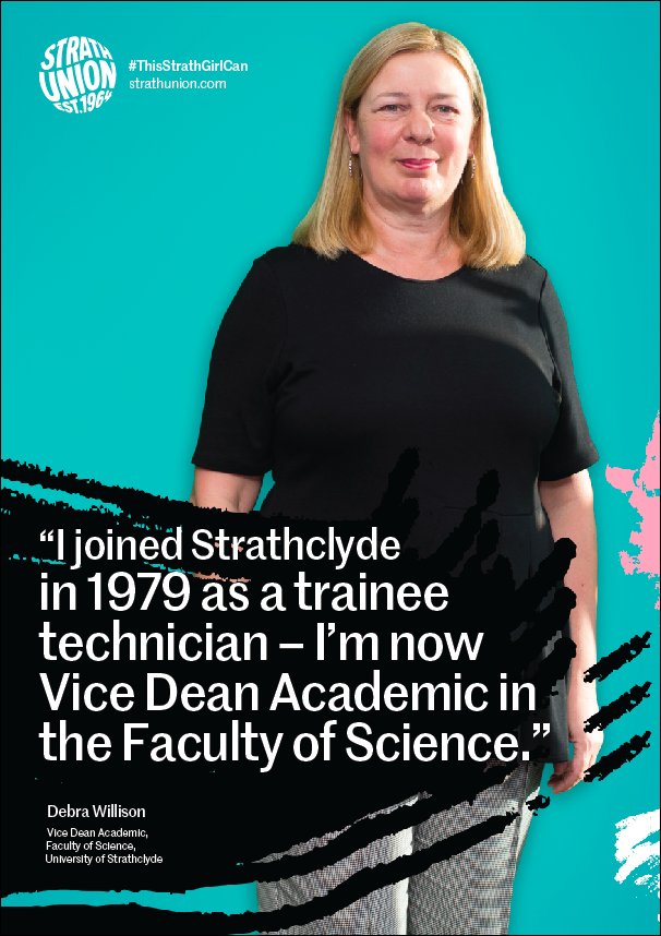 UniStrathclyde's tweet photo. The @StrathUnion #ThisStrathGirlCan campaign continues with Debra Wilson’s story. Find out more: https://t.co/5CFoCVL2tr #strathlife https://t.co/xhe04CLyDp