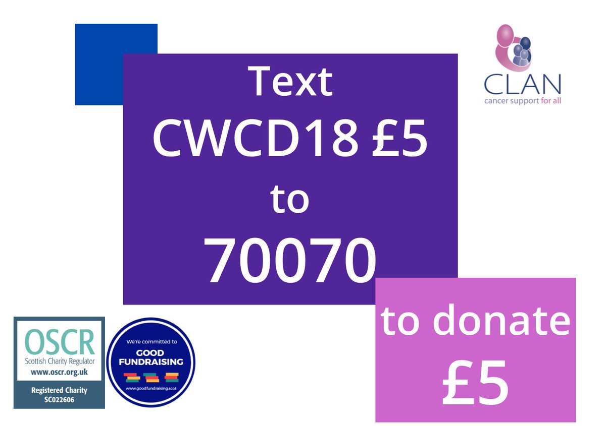 Running up to #WorldCancerDay (4th Feb), we are sharing ways you can get involved with CLAN Cancer Support.Share our posts, to help reach more people. 
 #WeCanICan #WCD18 #CLAN #CancerSupport