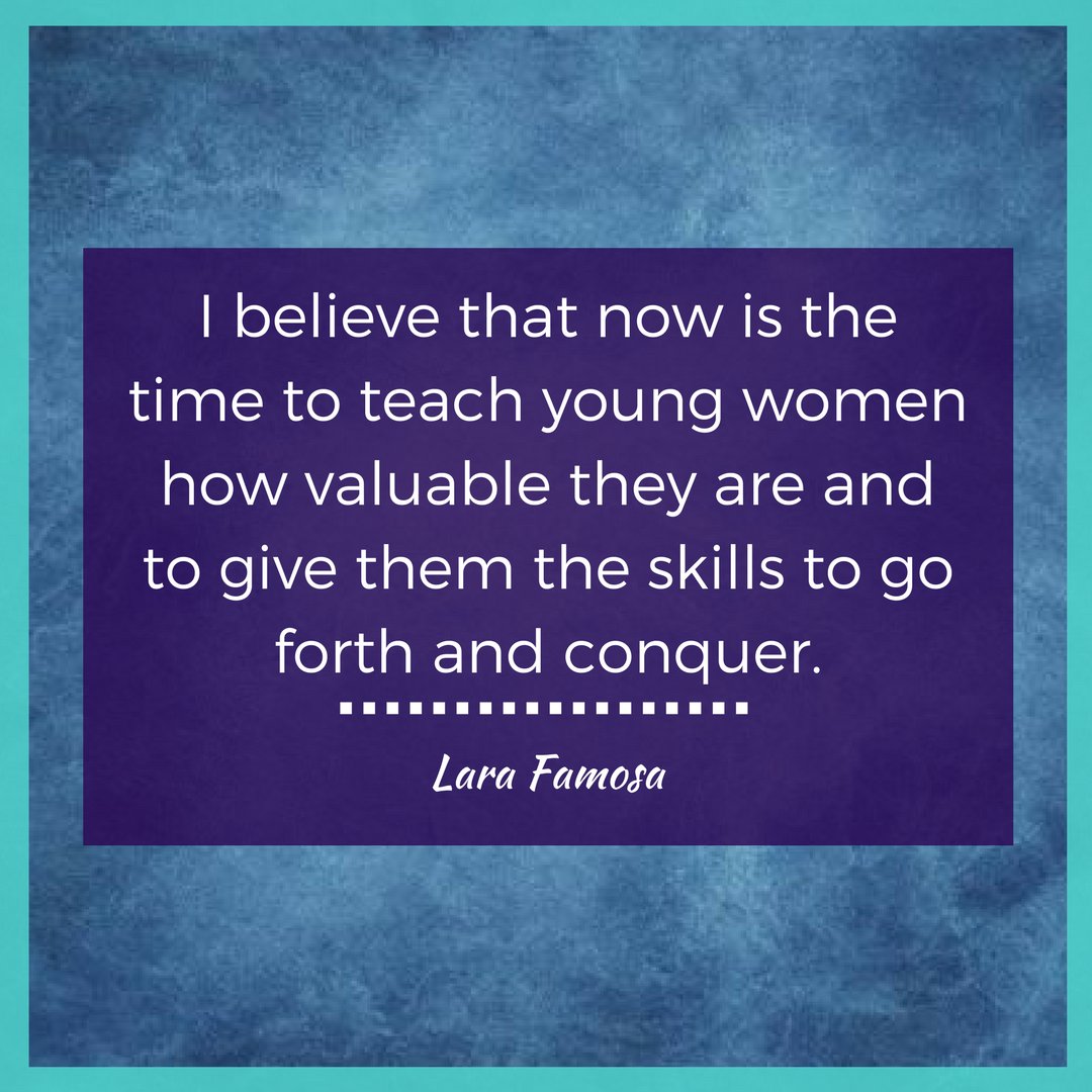 EmbraceU_Club's tweet photo. "I believe that now is the time to teach young women how valuable they are and to give them the skills to go forth and conquer." https://t.co/dcMCSqM9eL