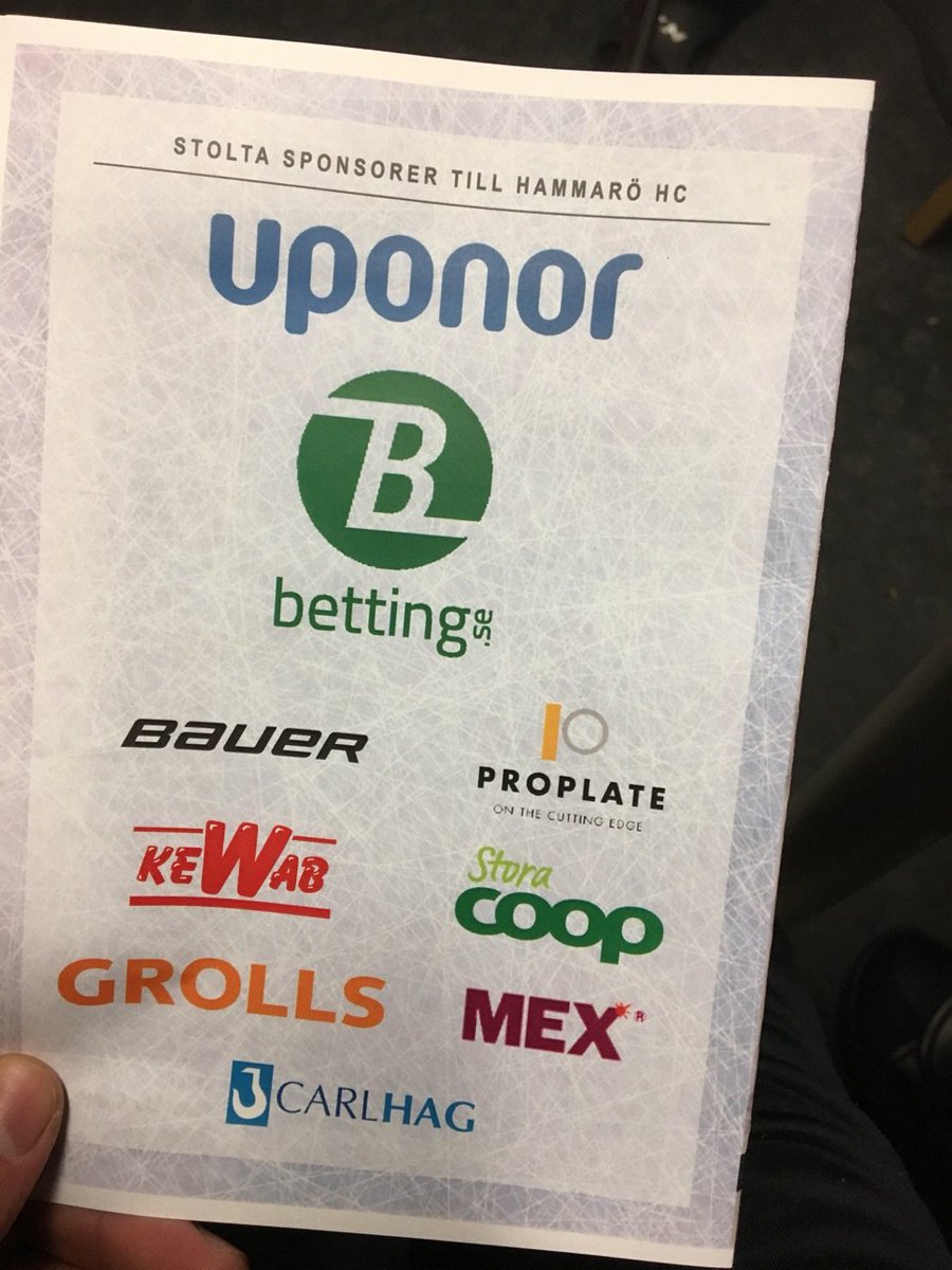 bettingse's tweet photo. Förra veckan var vi med och sponsrade Hammarö HC och deras Enkronasmatch! Vi letar ständigt efter nya lokalklubbar att sammarbeta med, intresserad? Hör av dig! https://t.co/1InjAUc5kb