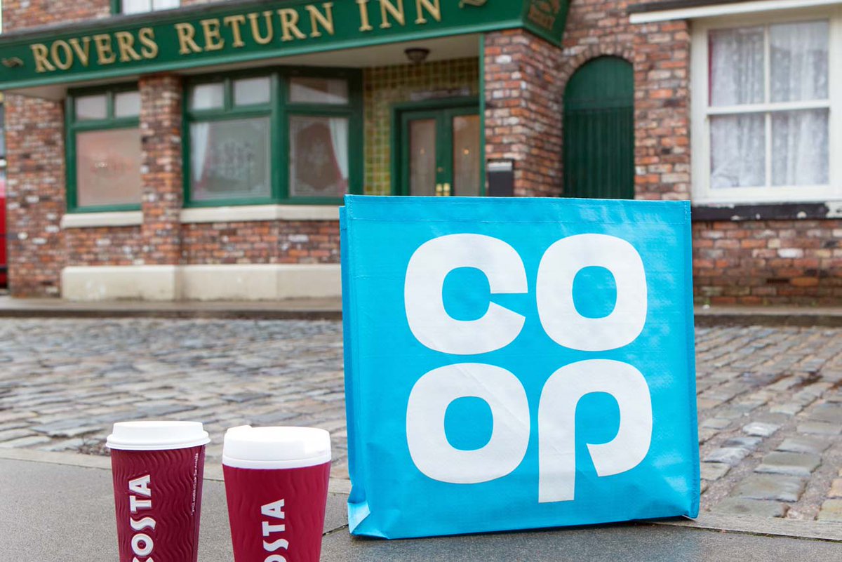 Campaignmag's tweet image. Co-op and Costa come to Coronation Street in @ITV's biggest product placement deal bit.ly/2DJttXH