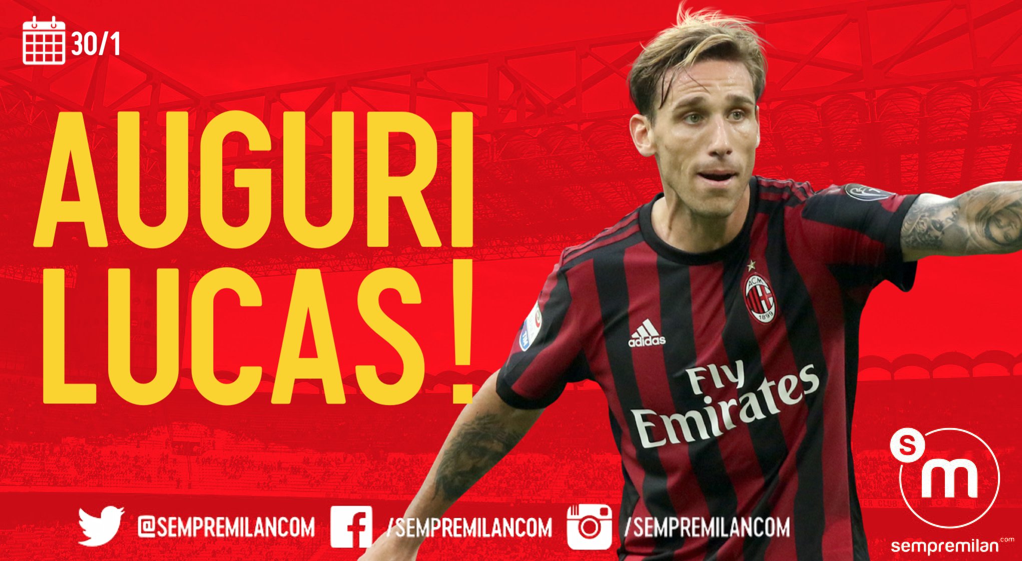 Happy 32nd birthday to midfielder Lucas Biglia!     