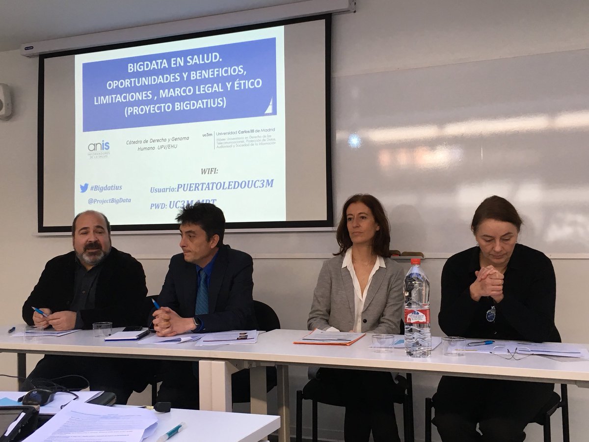 jaime_delbarrio's tweet photo. Presentación de #Bigdatius en @uc3m con @pacopress70 @SergioAlonso Pilar Nicolás y Nieves de la Serna oportunidad interesante de conocer estado de situación del #bigdata en #Salud https://t.co/nN0whXIjUU