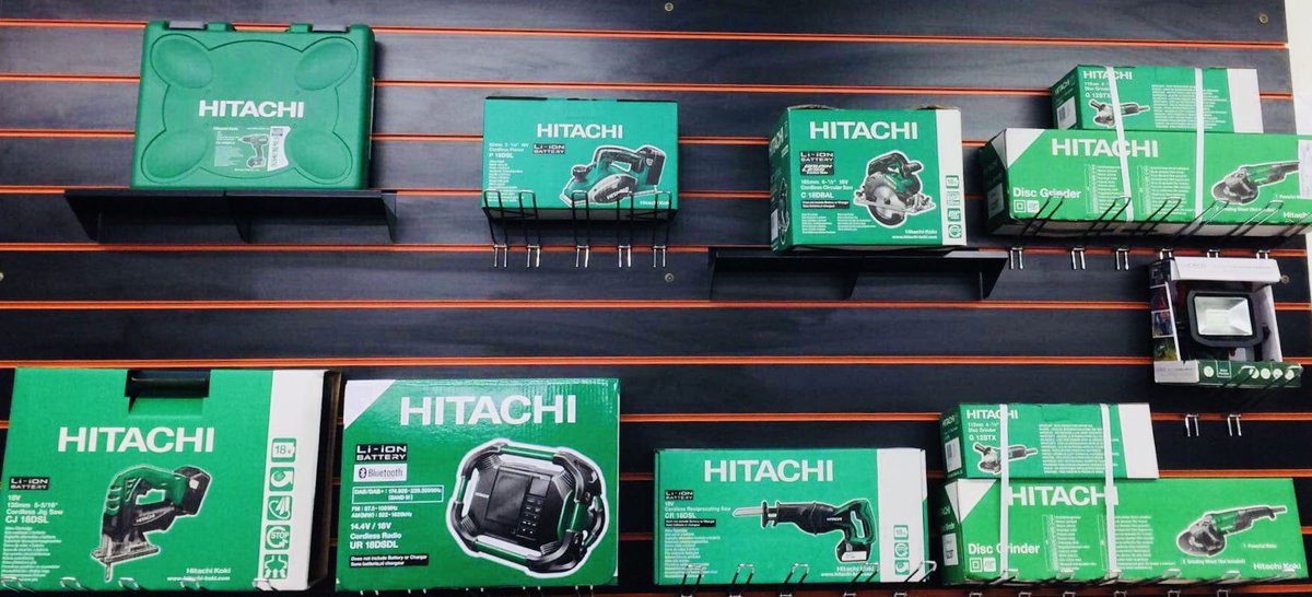 Constructionli7's tweet photo. Hitachi Tools now in stock, including Disc Grinders, Circular Saws, Cordless Jigsaws, radios and much more!  Pop in to our Trade Counter for more information. https://t.co/J06Yq4bvTT